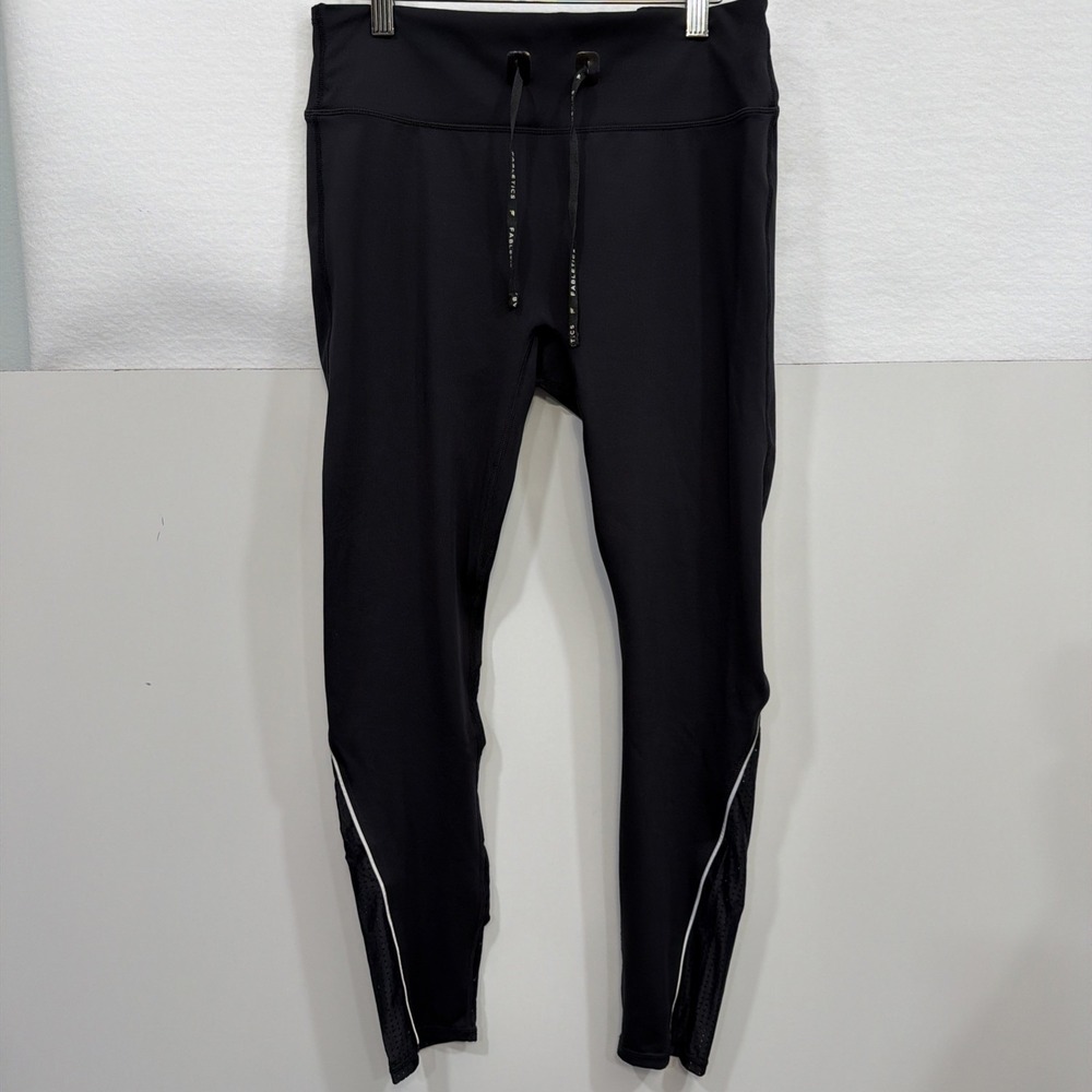 Fabletics Pants Womens XL Black Activewear Reflective Mesh Panel Athletic 134638
